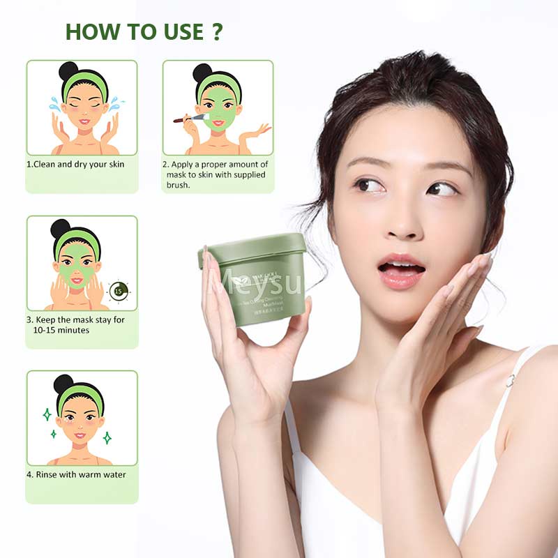 【BPOM】 Masker Wajah Green Tea Cleansing Clay Mask 100GR