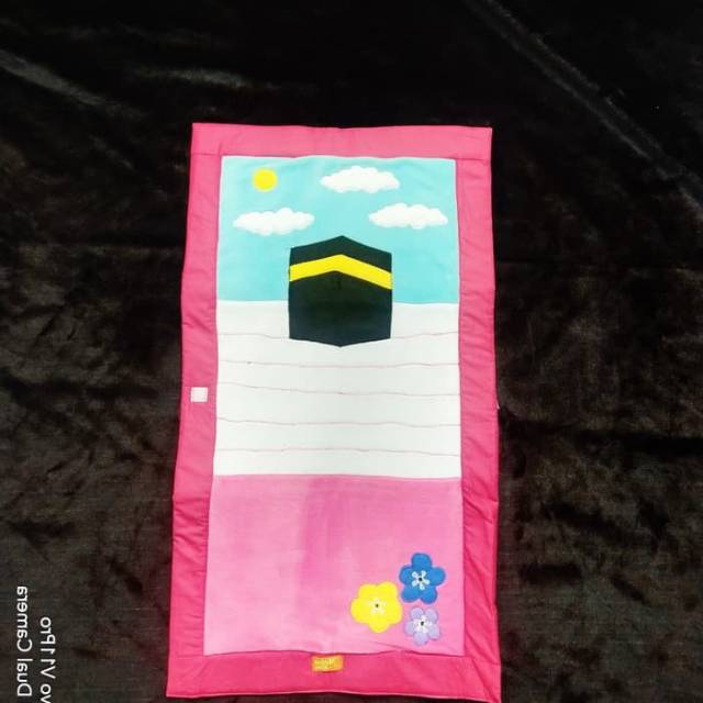 SAJADAH ANAK PEREMPUAN GAMBAR KA'BAH