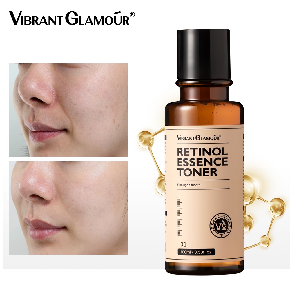 VIBRANT GLAMOUR RETINOL FACIAL ESSENCE TONER 100ML-Pelembab pemutih anti penuaan Perawatan kulit