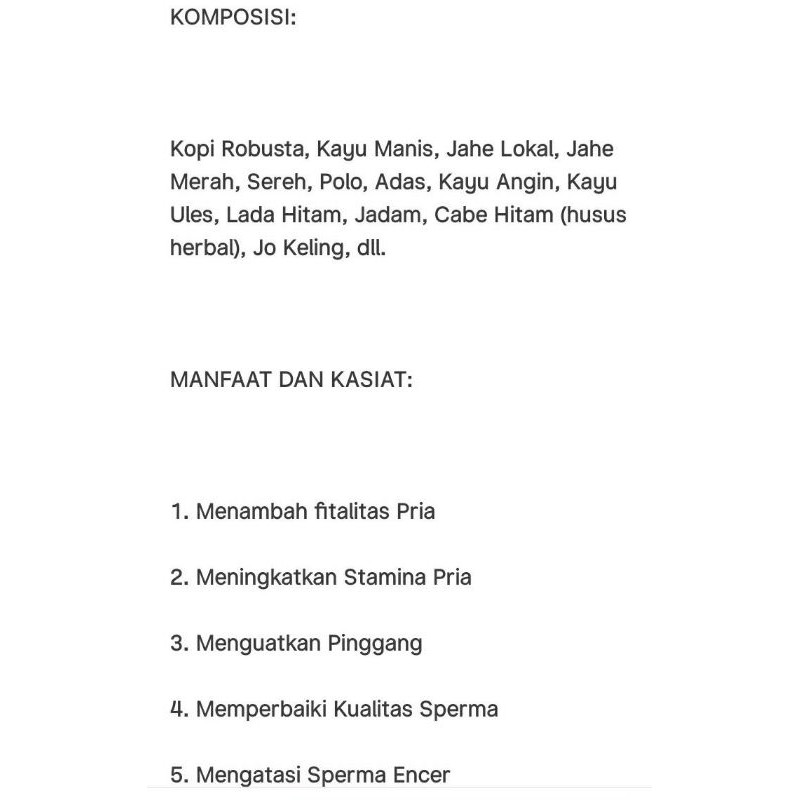 Kopi rempah Majapahit Asli