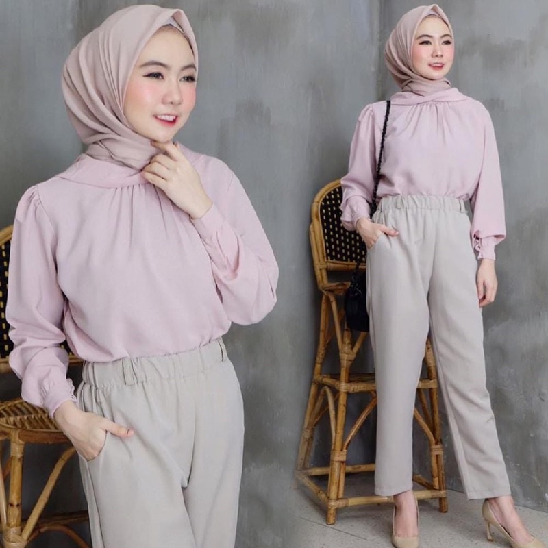 (DBY) BLOUSE BLUPPY DAILY WANITA BLOUSE MOSCREPE