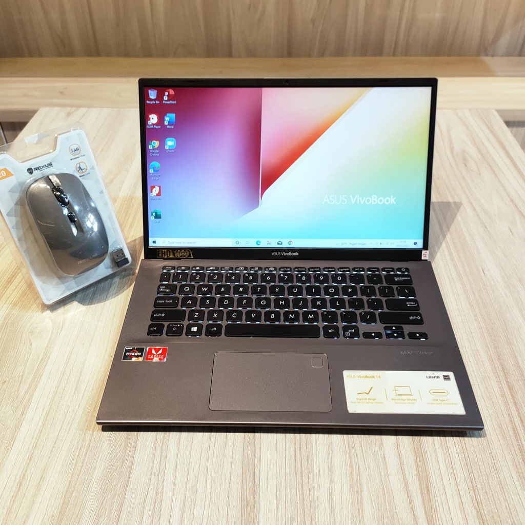 ASUS VivoBook A412DA - Hitam (Ryzen 3 3200U) RAM 4GB SSD 128GB HDD 1TB VGA AMD Radeon Vega 3 Graphic