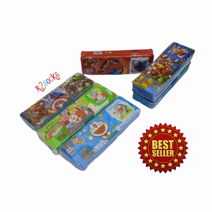 

Star Kotak Pensil Anak Laki Laki Dengan Kalkulator Motif Super Hero Gilaa!!!