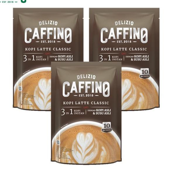 

TERBAIK ☘ Caffino Kopi Latte Classic Pouch (10x20g) x 3+