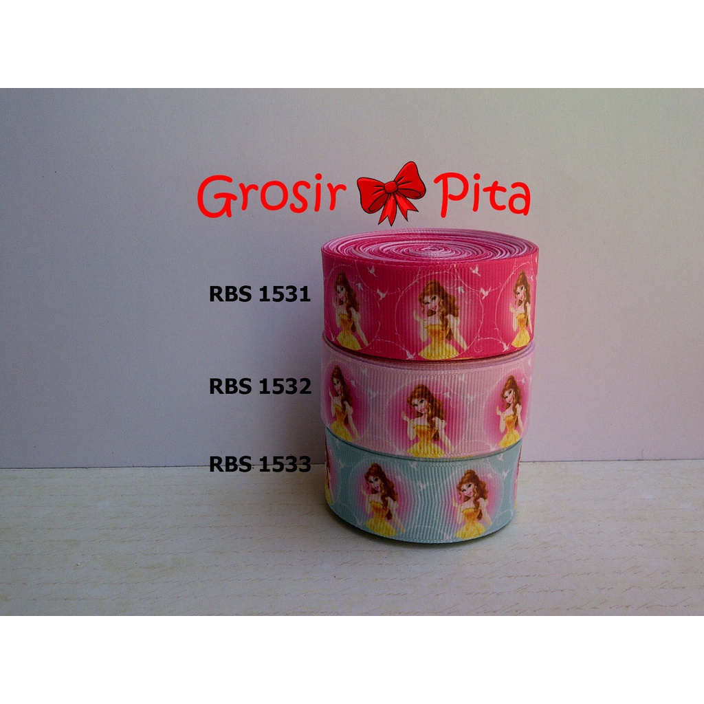 

(25 yard) Pita Grosgrain Motif Princes RBS 1531,1532,1533 | Toko Bahan Craft | Grosir Pita