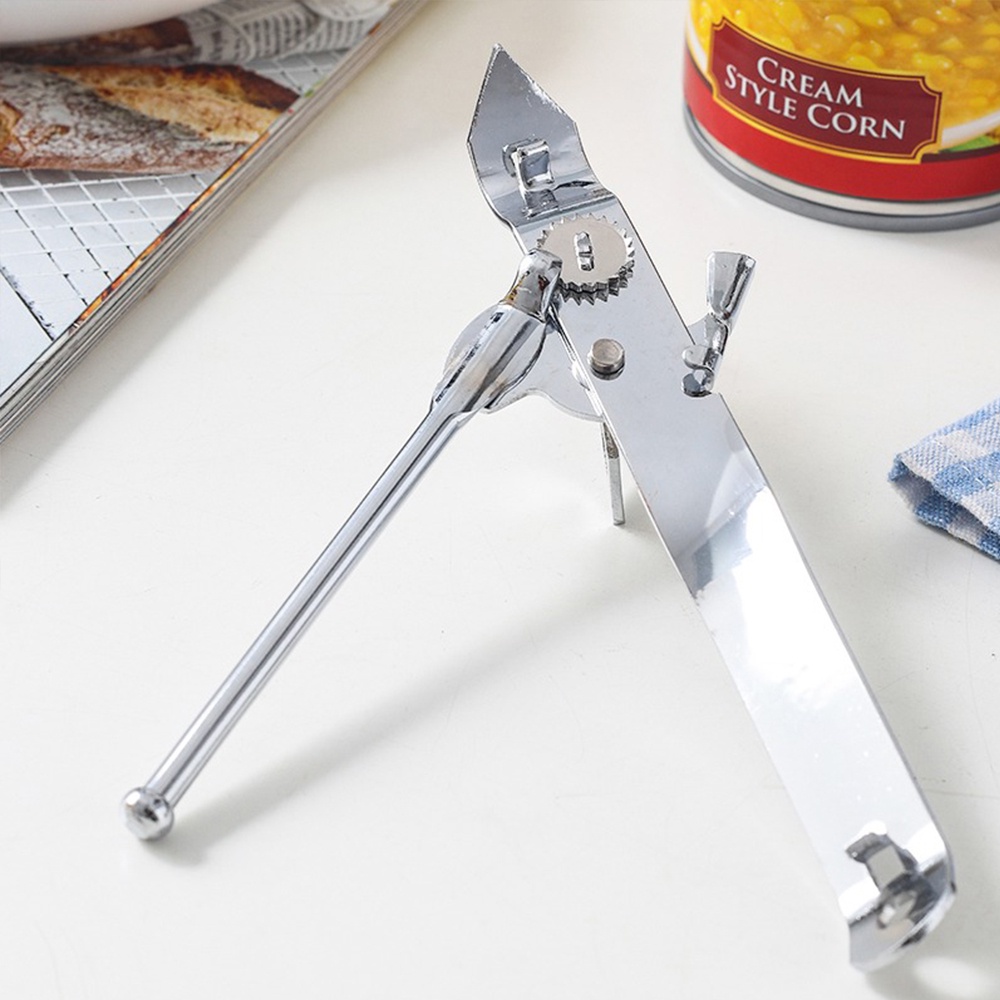 HOVELSHOP Alat Pembuka Kaleng Tutup Botol Putar Stainless Steel Can Opener