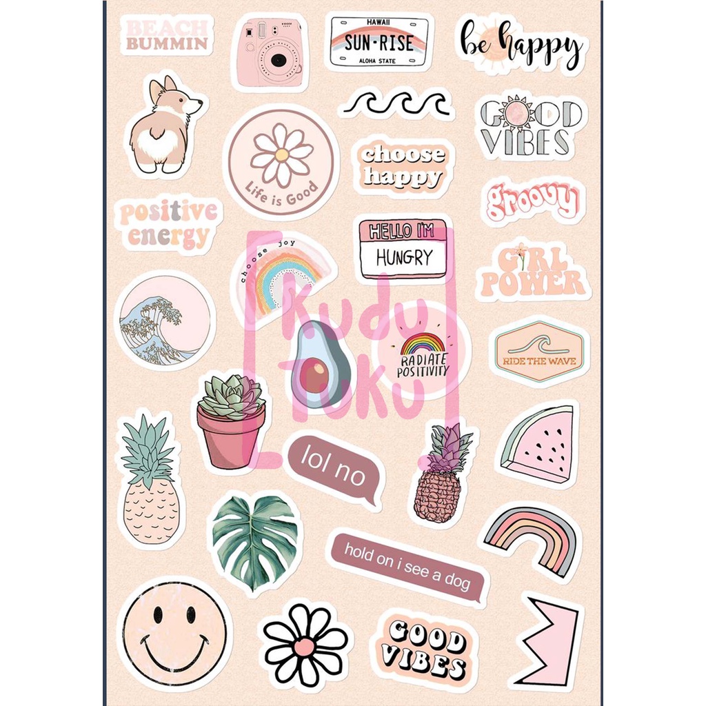 

STKR sticker aesthetic / sticker laptop / sticker pack