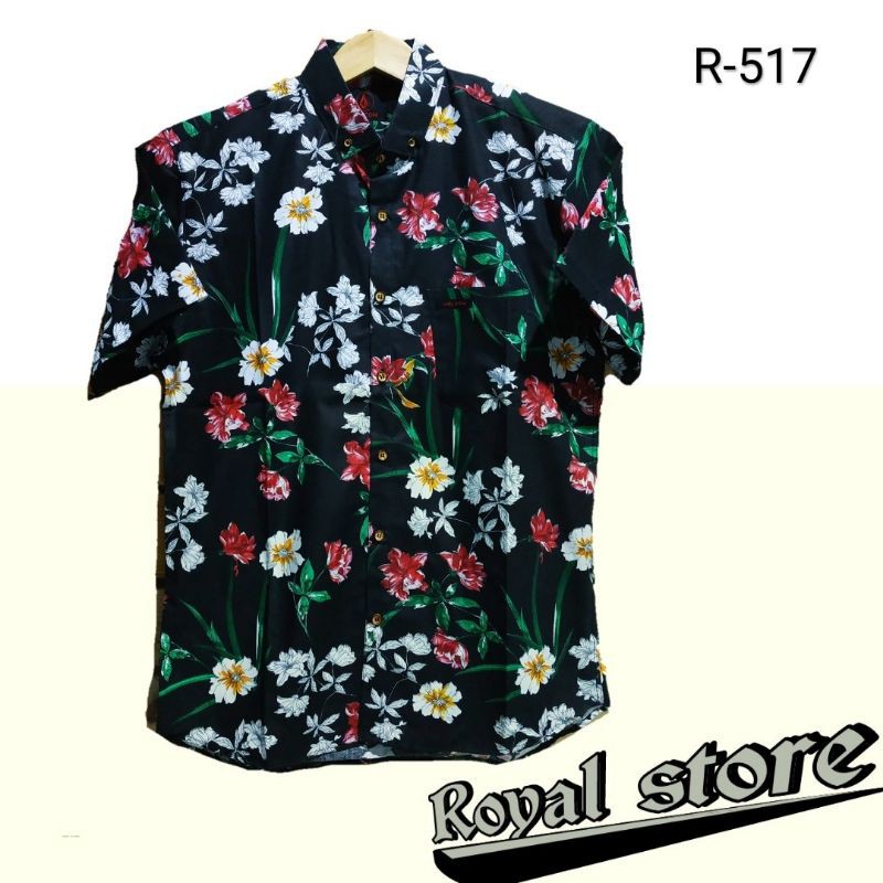 Kemeja Surfing Pria Motif Bunga  / Hem Pria / Baju Kemeja Pria Motif