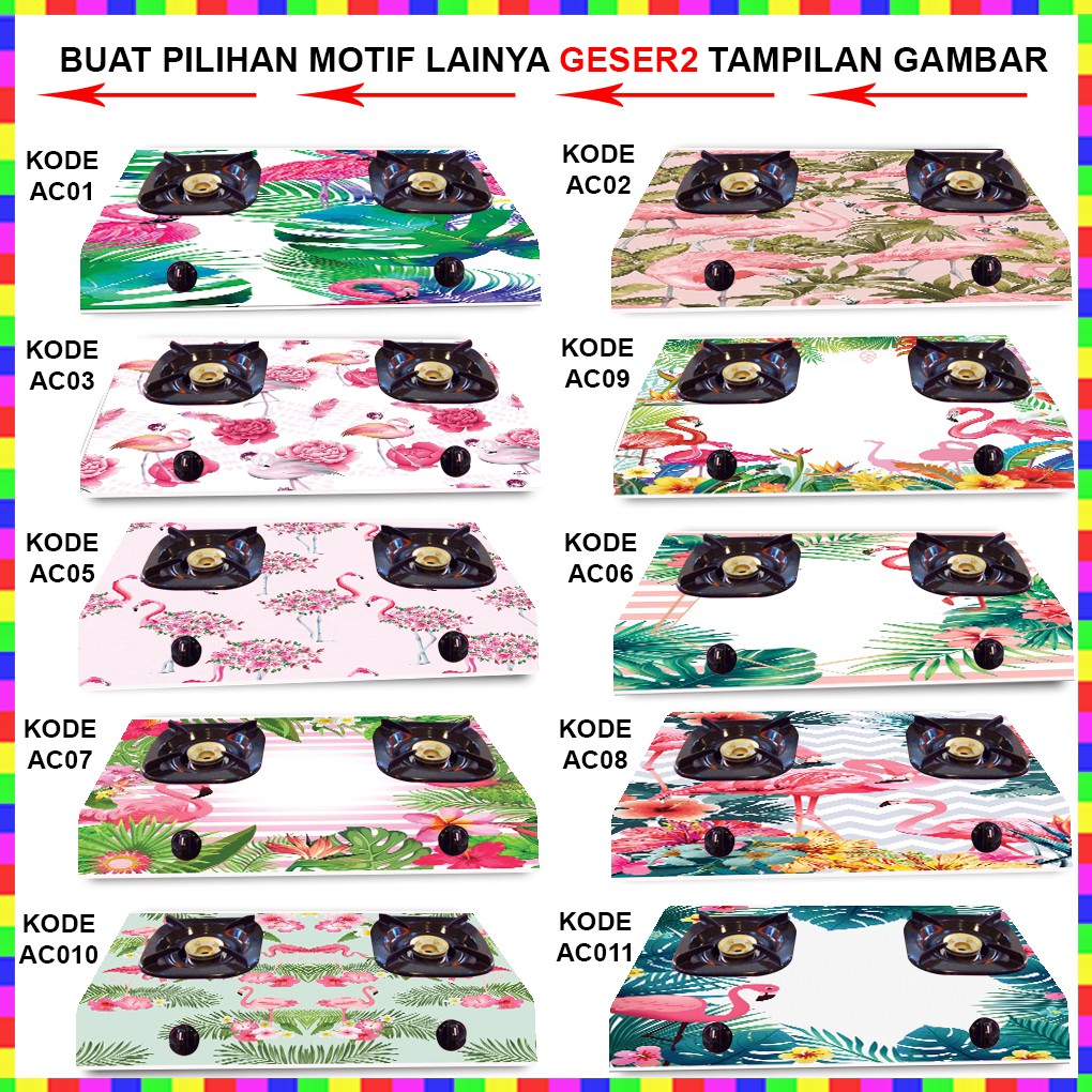 Stiker  Kompor  2 Tungku Motif Flaminggo Shopee  Indonesia
