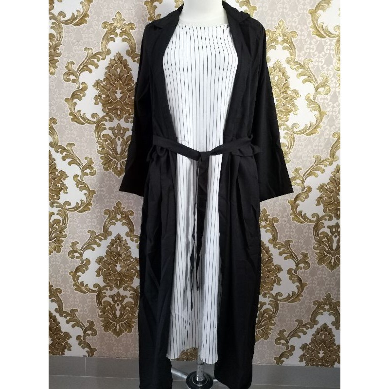 JF0113 Tunik blazer motif garis