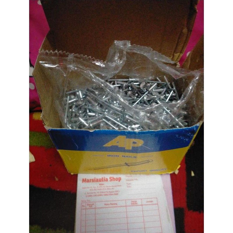 Paku Rivet 540 AP 4mm x 11mm harga 1 kg paku tembak rifet