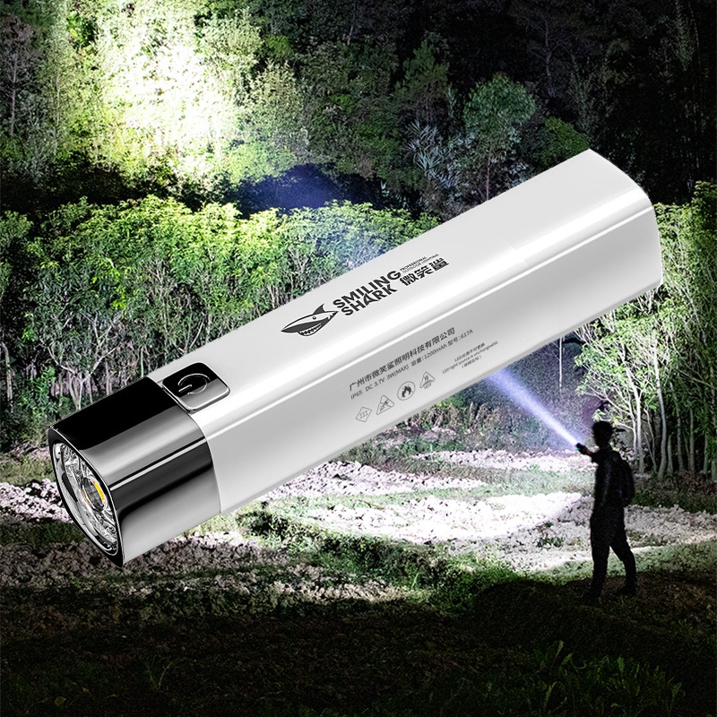 COD/New!Senter LED Super Terang hingga 600 meter (ORIGINAL)/ Jarak jauh/ kekuatan seluler/ Senter Police/ Lampu senter swat paket lengkap