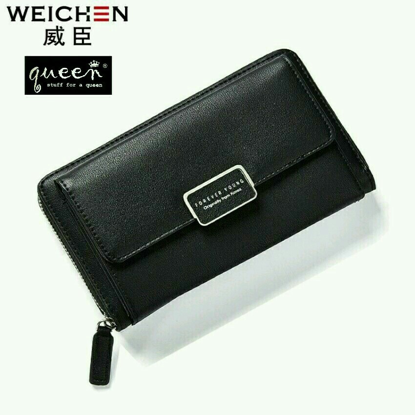 Promo Dompet Wanita Lucu Elegan Bahan Taiga Ukuran 20x20 Warna Ungu Tosca Biru Hitam Fanta Murah