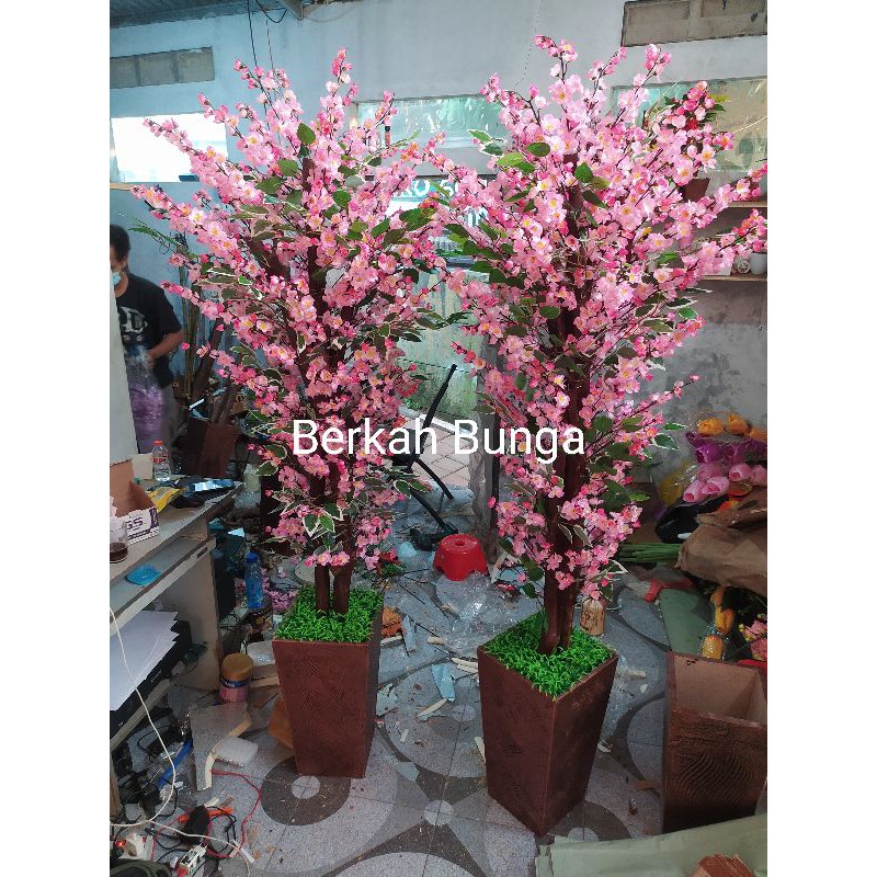 

sakura artificial- sakura plastik 2meter- sakura plastik- sakura mix beringin - bunga hias dekorasi meihua