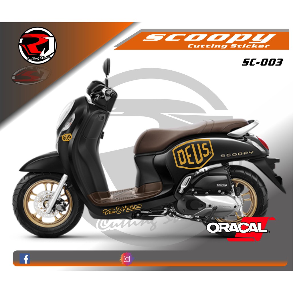Cutting Sticker Striping Scoopy Deus scoopy 2020