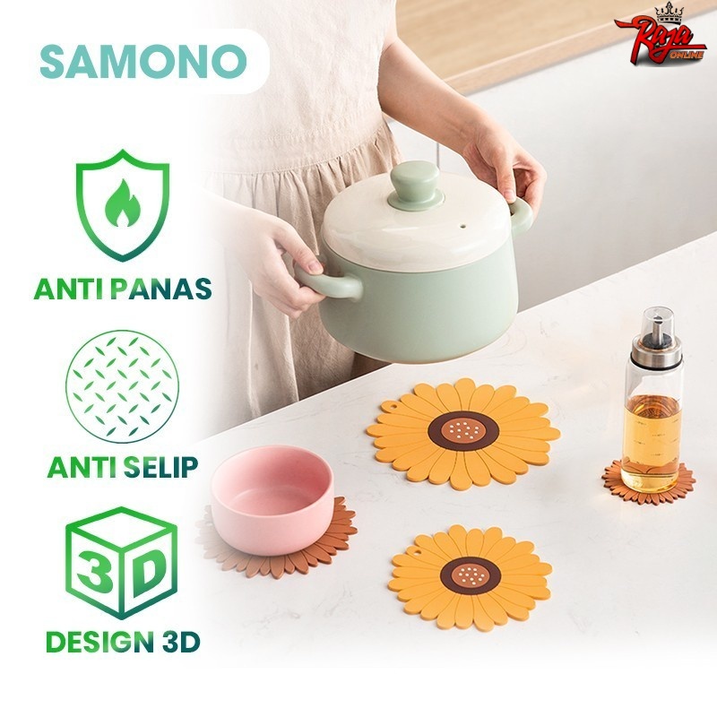 STM10 - Alas SAMONO Anti Slip Easy to Clean 3D Design Cup Mat Tatakan