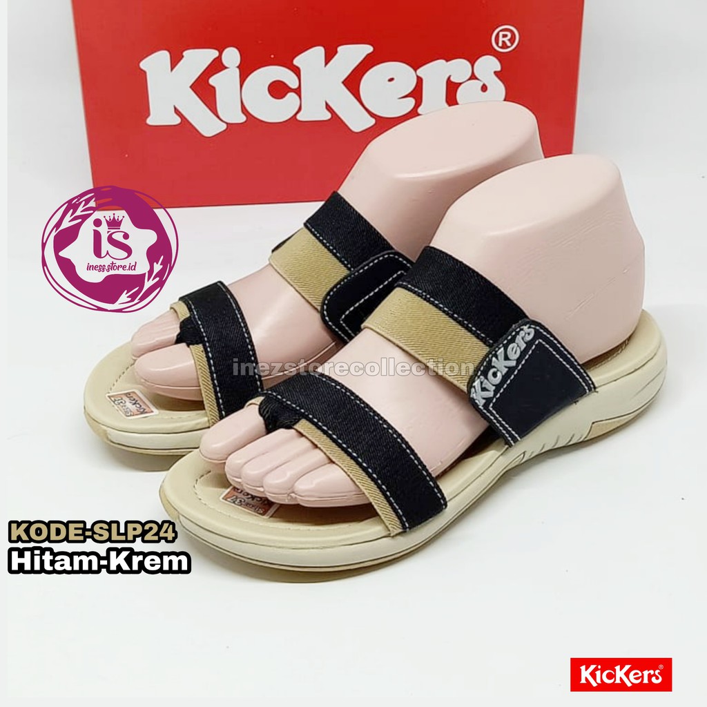 SANDAL WANITA SLOP KICKERS SANTAI KODE SLP24 MURAH HARGA GROSIR