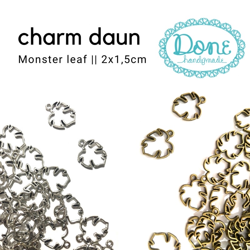 Charm leaf hollow charm daun monster leaf leaves pernak pernik daun