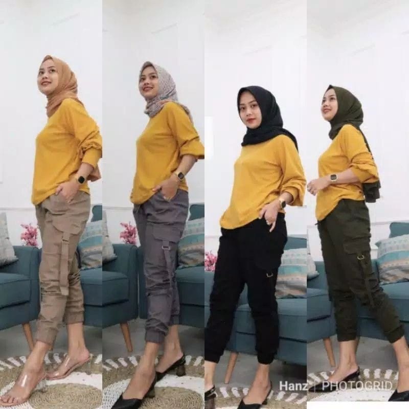 Celana baggy pants cargo wanita terbaru