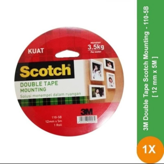 

Murah 3M Scotch Mounting Tape 110-5B 12Mm X 5M Hemat