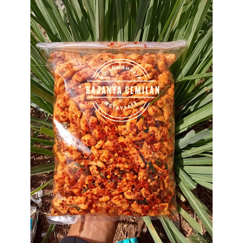 

BASRENG EXTRA PEDAS ISI 500GRAM DAUN JERUK SEBLAK SANGAT GURIH