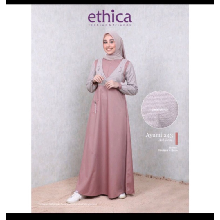 GAMIS ETHICA AYUMI 243 ASH ROSE DAN DARK GREY
