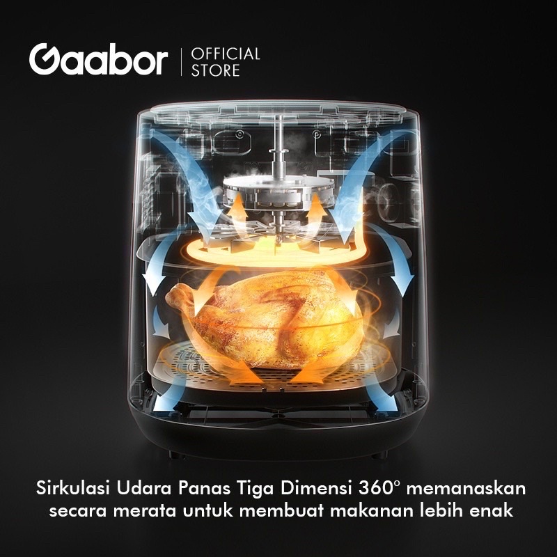 GAABOR AIR FRYER 5 L MESIN PENGGORENGAN TANPA MINYAK GA-M5A