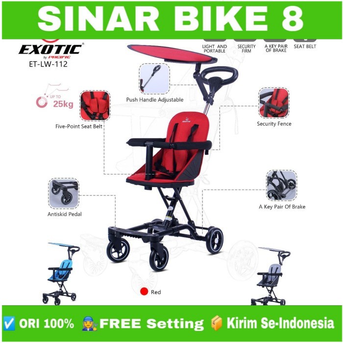 magic Stroller Kursi Dorong Bayi Exotic ET-LW 112 Sfot Seat w Baby