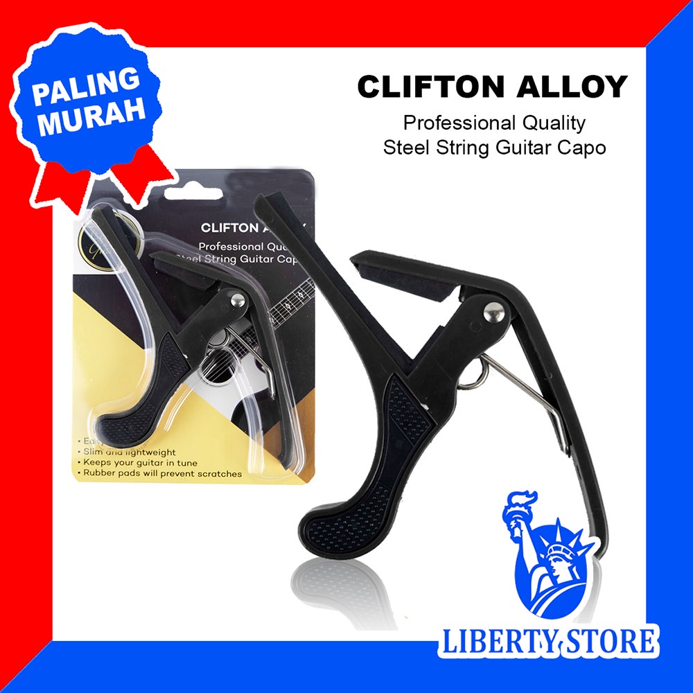 Alat Penjepit Senar Gitar Capo Clifton Alloy Plastik