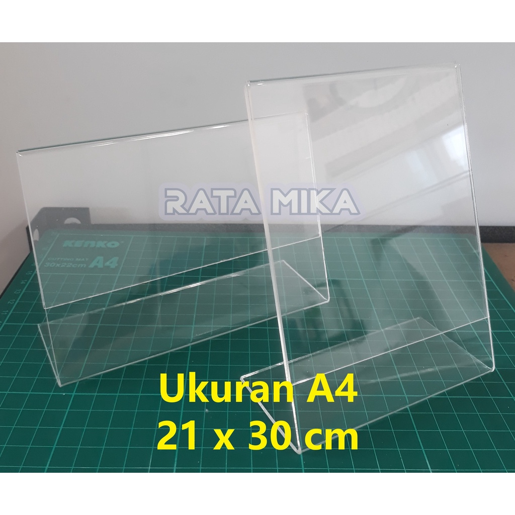 

Display Brosur / Tempat Menu A4 21x30 cm + Box Kardus