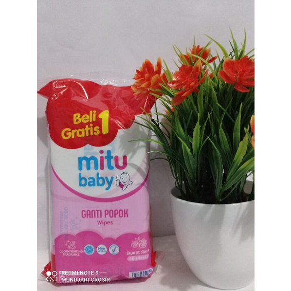 Mitu baby wipes beli 1 gratis 1 50+50 sheet/Mundjari Grosir Cilacap