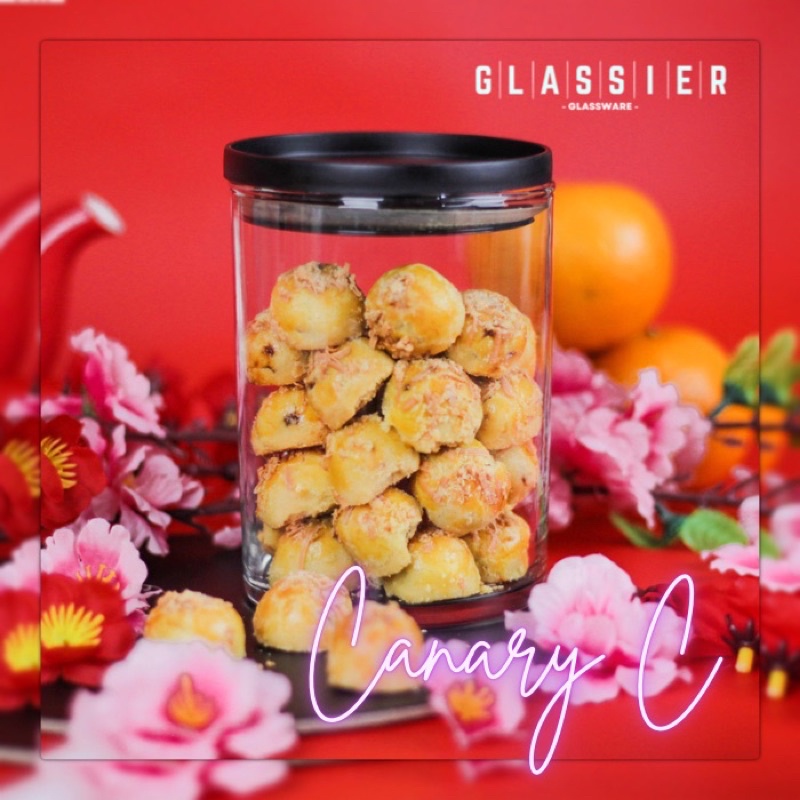 Toples Kaca | Canary C | 1 L | DLX GLASS | Toples Kedap Udara / Jar