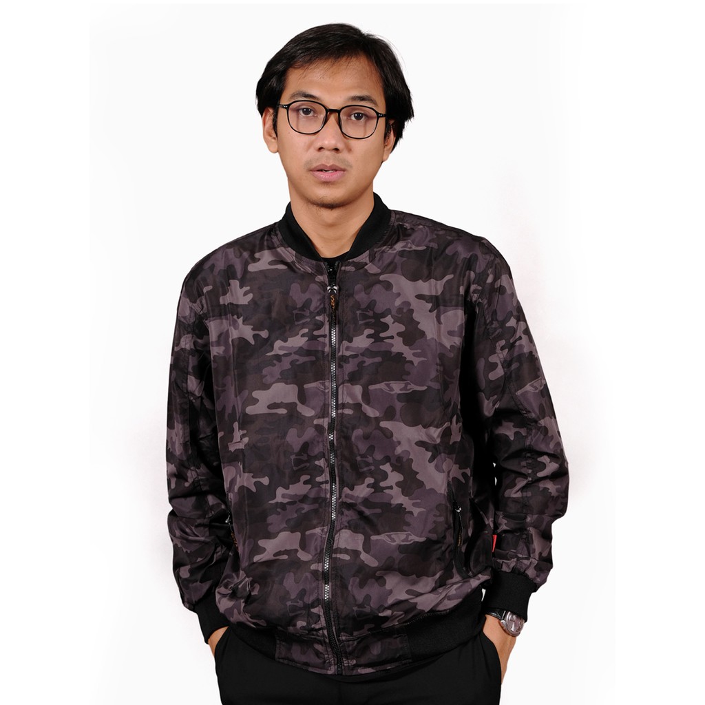Zalekaid Jaket Bomber Doreng Pria/Wanita SMLXLXXL