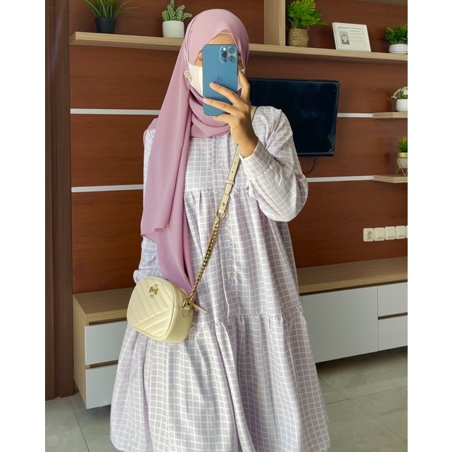 HARFINA tunik by ZALFA OUTFIT / tunik motif / tunik square / tunik kotak2