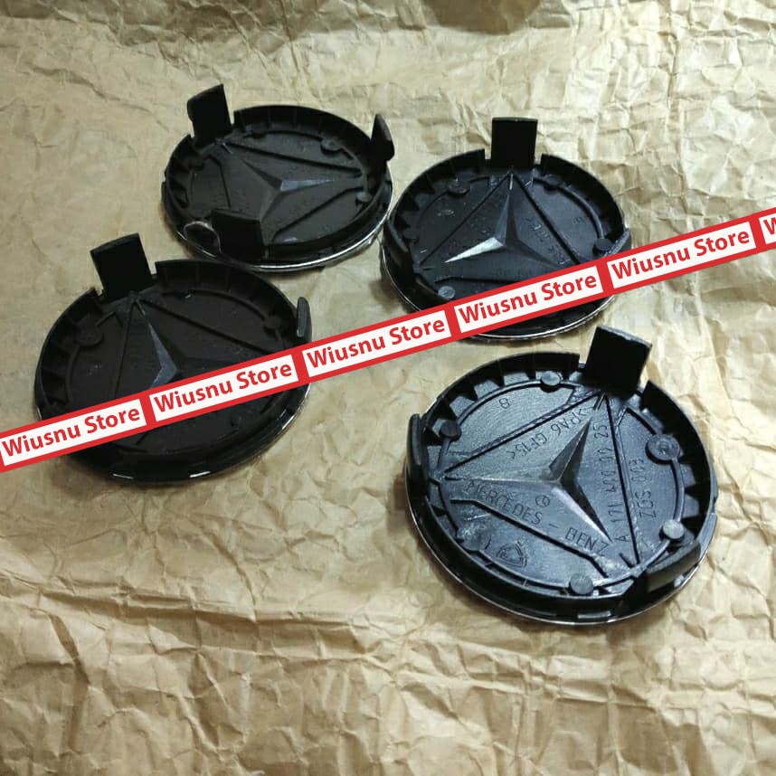 Wiusnu Store -  SET 4pcs Dop Velg Timbul Bintang Padi Biru Mercedes Benz / Dop Mercy