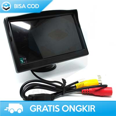 MONITOR KAMERA 5 ICNH SENSOR PARKIR MUNDUR MOBIL REAR VIEW TFT LCD ORI