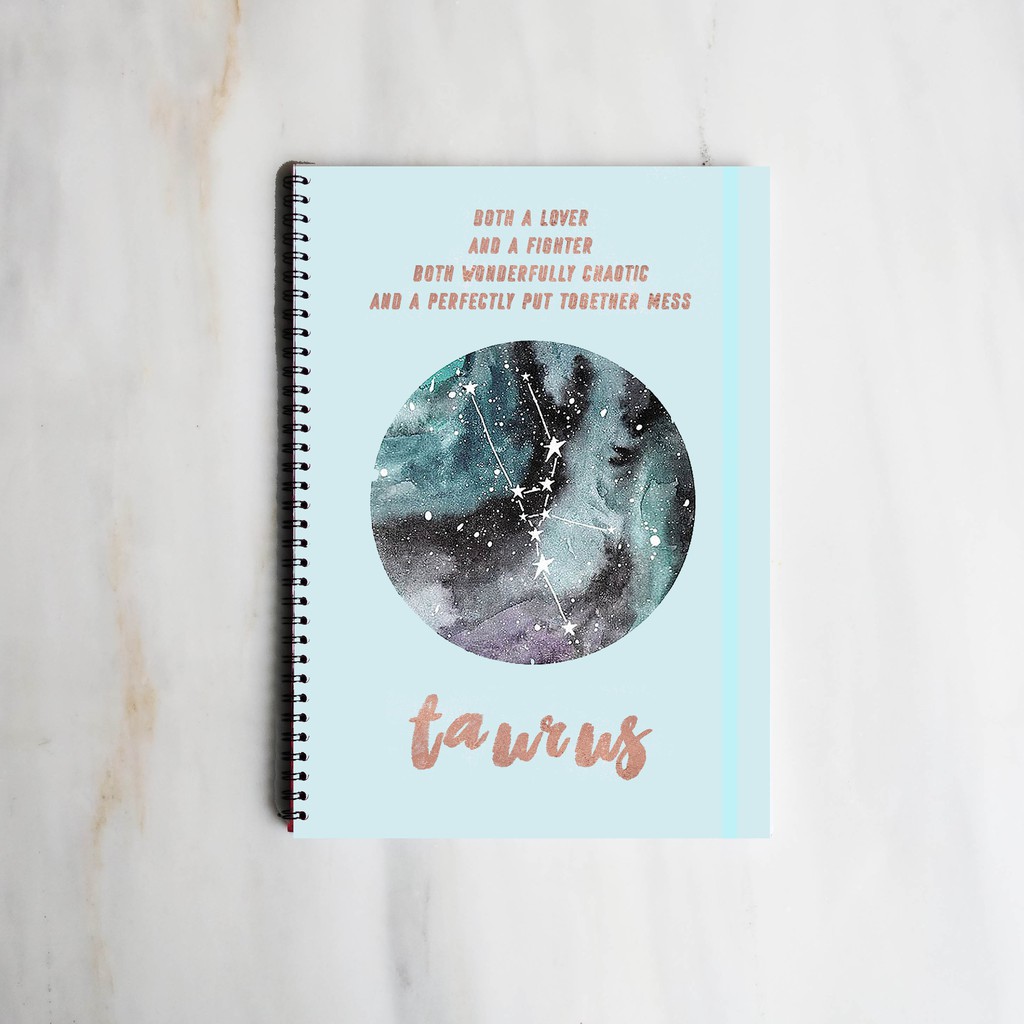 

[HOROSCOPES] TAURUS Spiral Ruled Notebook Diary Journal Office School Supplies Buku Tulis