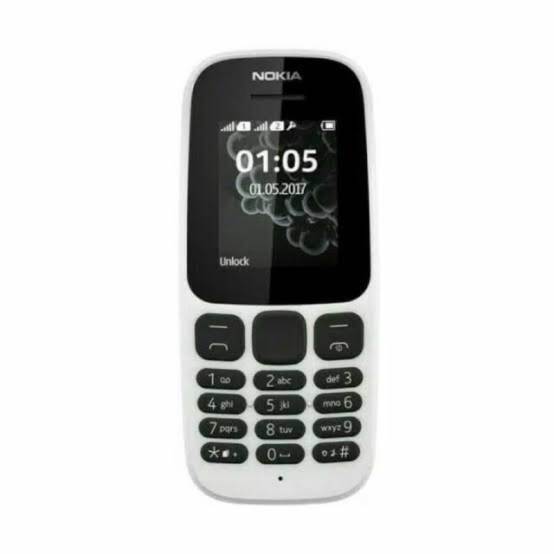 HANDPHONE [ HP ] NOKIA 105 2017 DUAL SIM-Putih