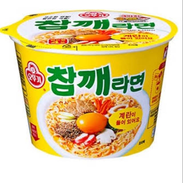 

Ottogi Sesame Ramen with Egg Block in Cup Korean Ramyun Ramyeon Instant Noodle Cup Mie Instan Korea
