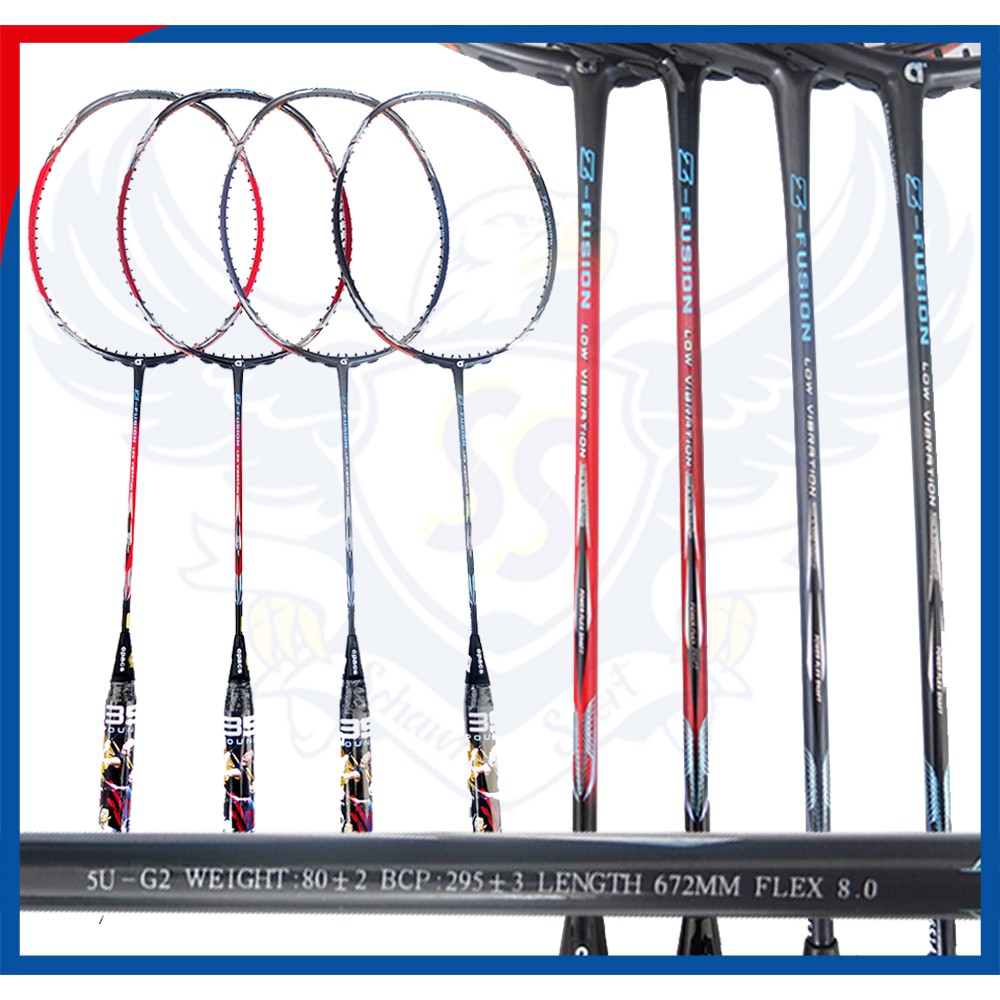 APACS Z FUSION Low vibration 35 LBS / 5U-G2 ORIGINAL Raket Badminton