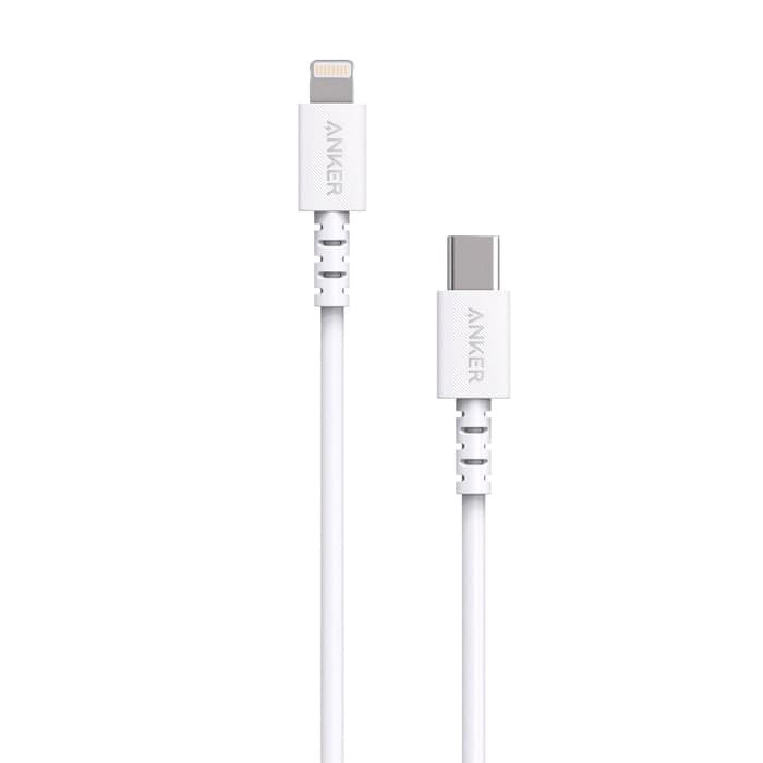 Anker PowerLine Select USB-C Cable with Lightning 3ft white A8612H21 type c lightning type c iphone