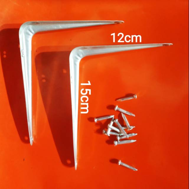SIKU RAK BESI 15x12CM | PLAT SIKU | SIKU BESI | SHELF BRACKETS