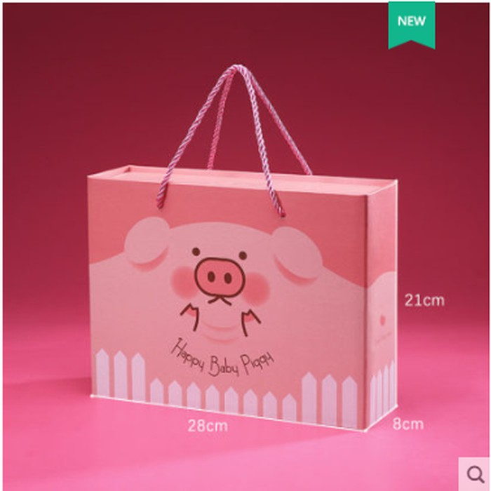 

JGO Kotak Box Hampers Motif piggy Bingkisan Model Tarik kado