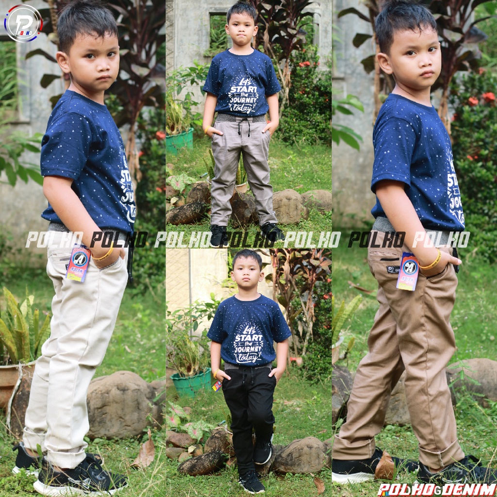 Celana Chino Anak Panjang Bahan Twill Streetch ABIAN