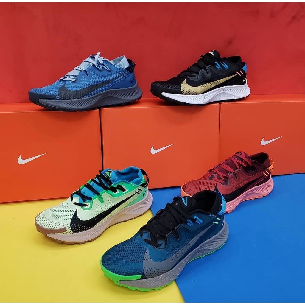 SNEAKERS NK PEGASUS TRAIL FOR MEN HIJAU - HITAM - MERAH SIZE 40-44 PREMIUM QUALITY
