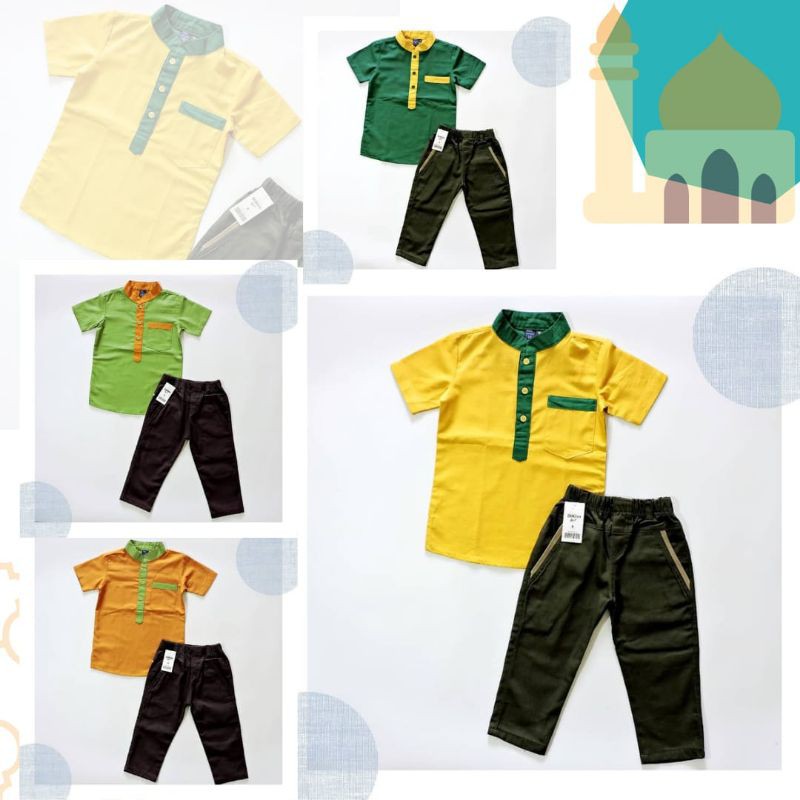 SETELAN/STELAN BAJU KOKO ANAK GAP MIX CELANA CHINO OSHKOSH PREMIUM MURAH DISKON