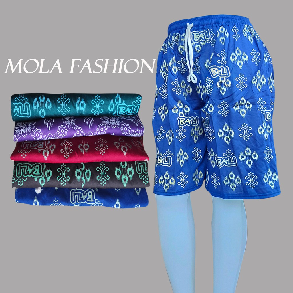 Celana Pendek Kolor Pria Wanita  XXL Unisex Motif Bali Celana Tidur