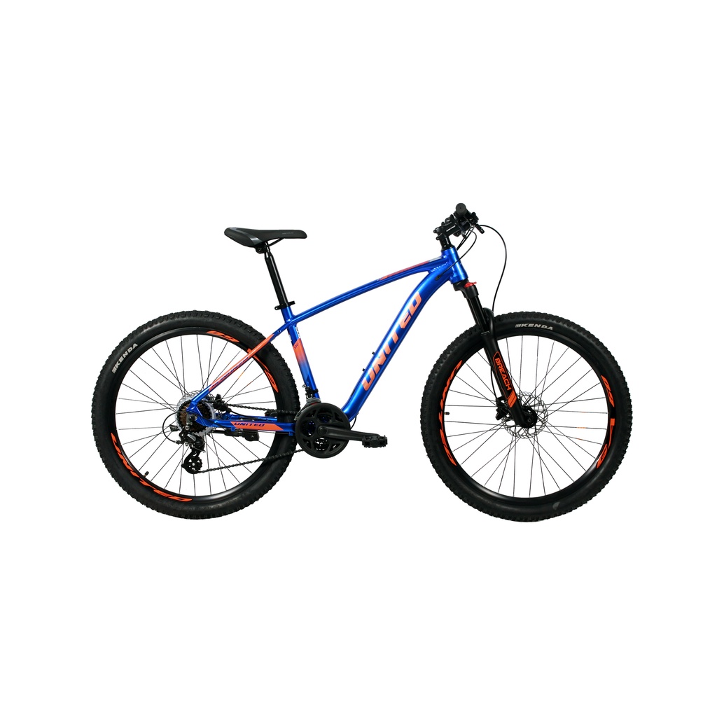 Sepeda Gunung MONANZA 5.00 MTB United 27,5 Inch 8 Speed Garansi SNI-Blue Silver Orange