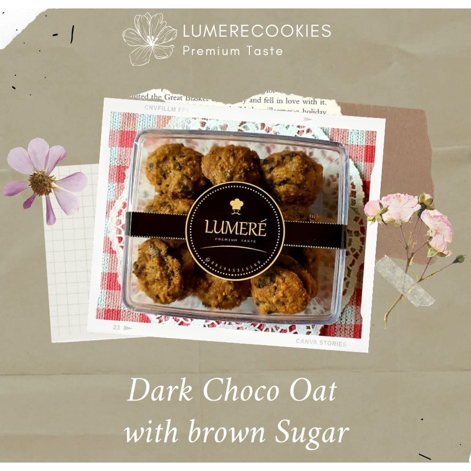 

KUE KERING PREMIUM/LUMERE Cookies - Dark Choco Oat with brown Sugar
