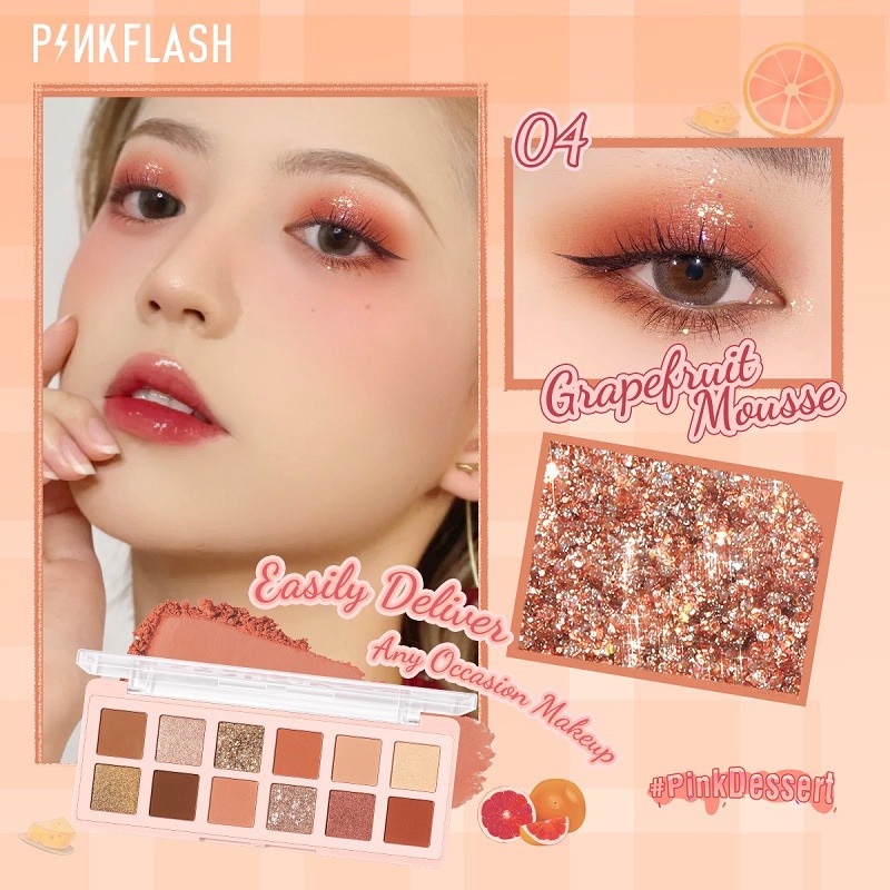 PINKFLASH Pro Touch Eyeshadow Palette | Pink Flash Eyeshadow High Pigmented BY AILIN